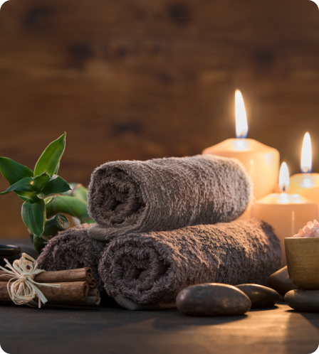 Ambiance douce et apaisante pour un massage relaxation